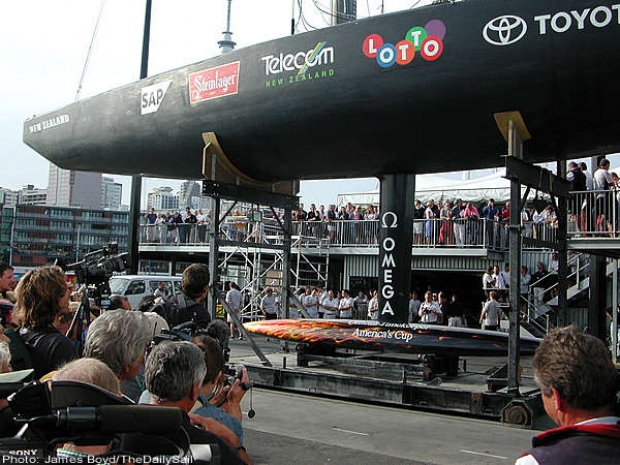 Half of New Zealand and all of the world's sailing press descend on the Team New Zealand base to see the Kiwi defender unveiled for the second time