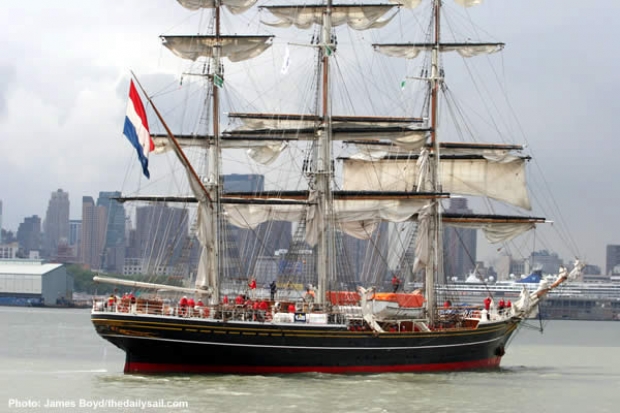 THe newly built square rigger Stad Amsterdam has been chartered to the Storm Trisail Club
