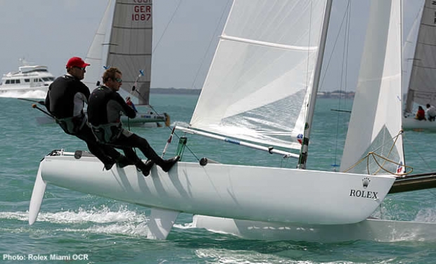 Charlie Ogletree and John Lovell at Rolex Miami Olympic Classes Regatta