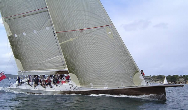 Genuine Risk during sea trials. Note her bowsprit