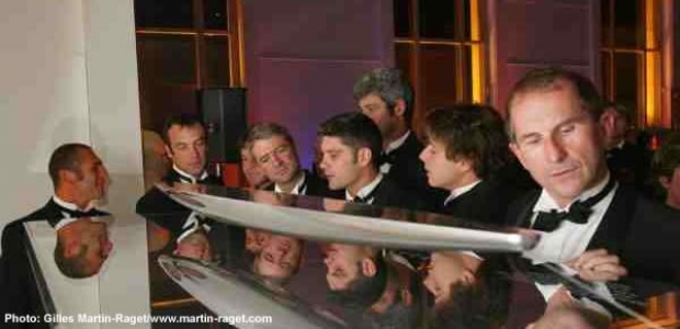 Possibly the coolest trophy in existence, the Jules Verne Trophy comprises a metal hull that is tethered at one end and floats in the air held up by magnetism