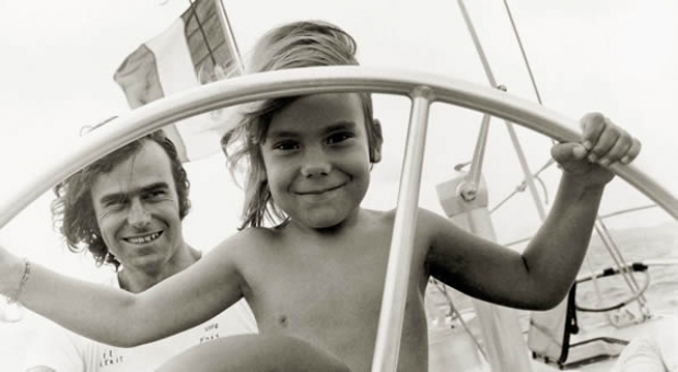 Karine and father Yvon on board Vendredi 13