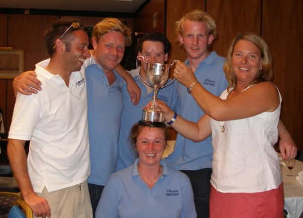 Winner of the J-Cup: David and Kirsty Apthorp and the team from the J/105 J-Dream
