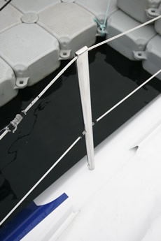 Aerodynamically tapered stanchion