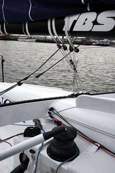 Vang. The new Foncia doesn't have the combined mainsheet/vang track