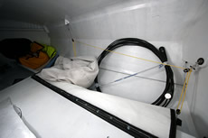 The yellow lines are to move the stack