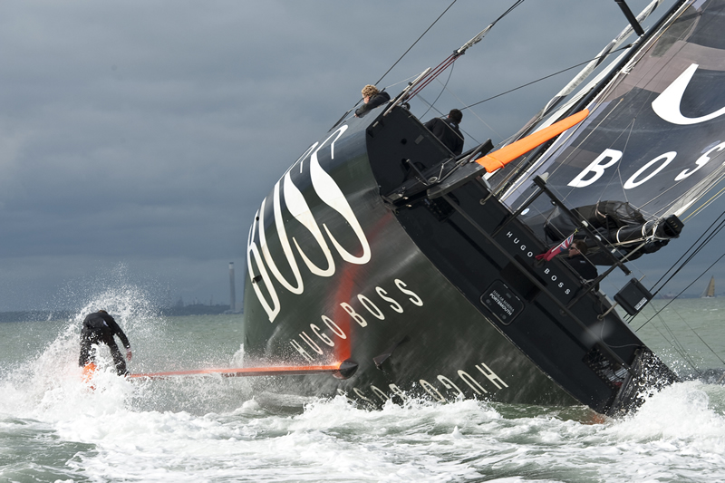 Alex Thomson Hugo Boss keel walk The Daily Sail