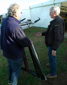 Steve Clark with C-Class legend designer/sailor Duncan Maclane
