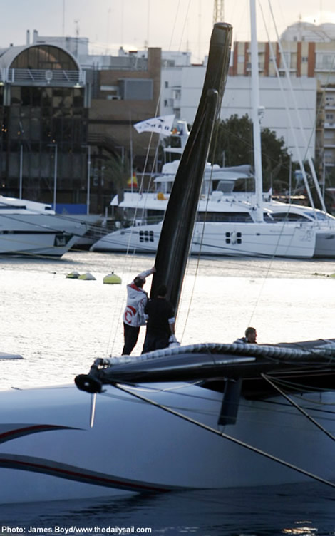 Latest incarnation of Alinghi 5's S-foil