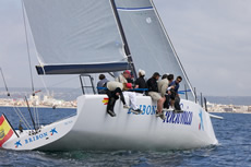 Audi MedCup - TP52 bowsprits Photo © Jesus
            Renado/www.sailingstock.com