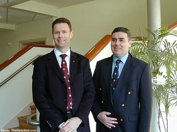 Very proud. HISC Commodore Tim Hancock (left) and Adrian Ryan who is the General Manager