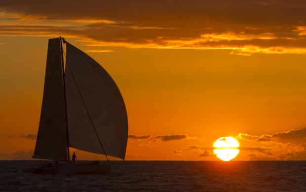 Dusk settles on the RORC Caribbean 600