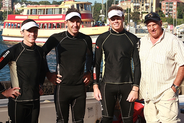 Iain Murray (back in the days when he had time off...) with Seve Jarvin and the 7 crew