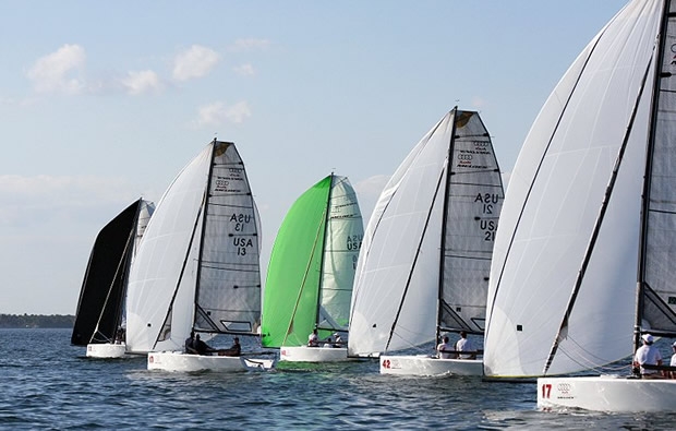 Racing at the Audi Melges 20 Miami Winter Series