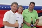 Podium finishers - left to right: Jean Pierre Nichol, Fabien Delahaye, Gildas Morvan