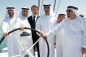 (l-r) Ahmed Al Romaithi, Director General, Abu Dhabi Marine Sports Club, H.E. Mubarak Hamad Al Muhairi, Director General ADTA, Knut Frostad, CEO Volvo Ocean Race, Mohammed Al Mahmoud, General Secretary Abu Dhabi Sports Council, Salam Al Romaithi, Deputy D
