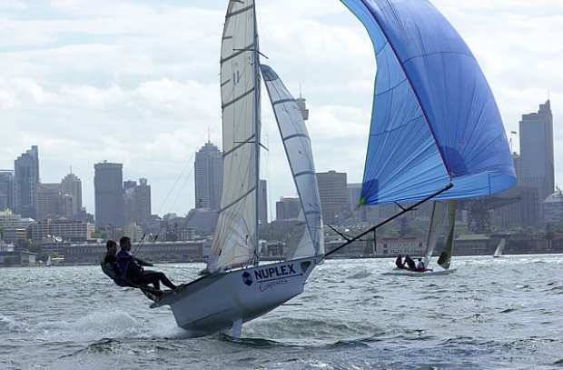 two ambitious cherub sailors are starting a 12ft skiff